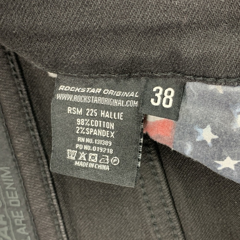 Rockstar Original Kayce Black Super Stacked Men's Jean - Size 38 - Picture 8 of 13
